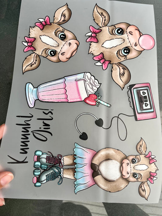 Bügelbild KUHHL GIRLS DIN A4 Bogen