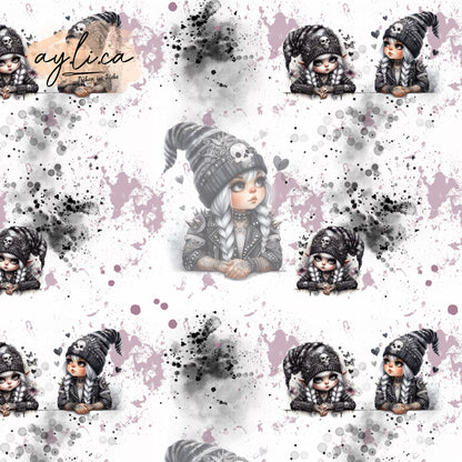 GOTHIC GNOME GIRL KOMBI Überbreite 180cm French Terry