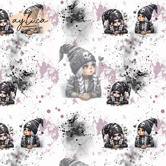 GOTHIC GNOME GIRL KOMBI Überbreite 180cm French Terry