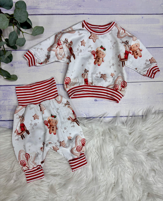 SET Oversize Sweater & Pumphose Gr.68