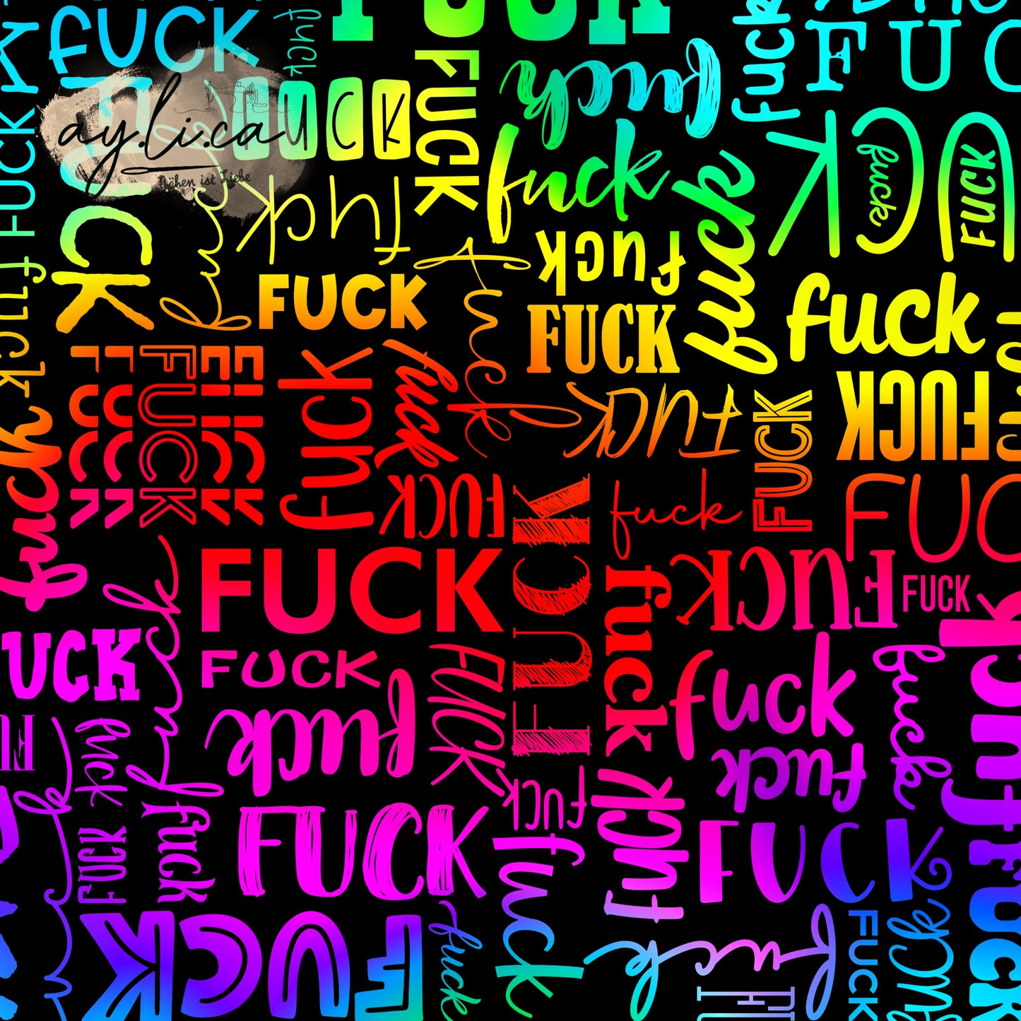 FUCK in 4 Farben