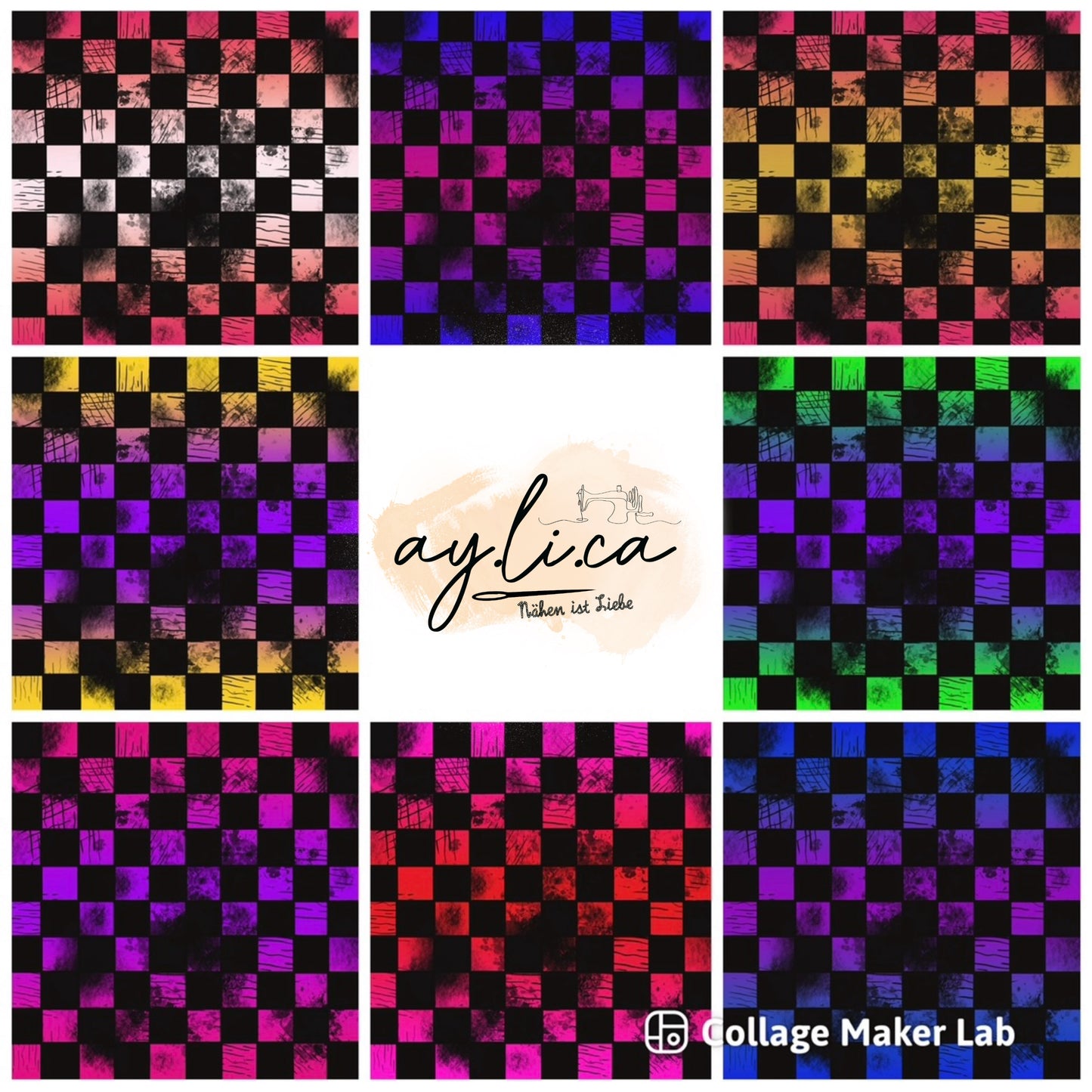 CHECKER KAROS pink Version in 8 Farben exklusiv