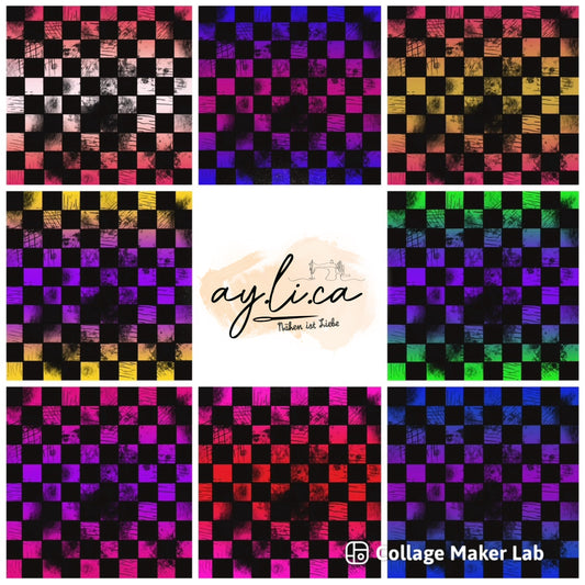 CHECKER KAROS pink Version in 8 Farben exklusiv