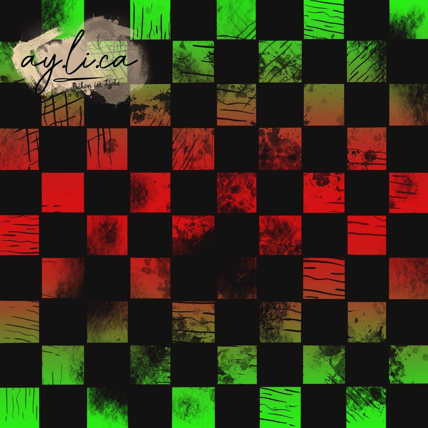 CHECKER KAROS FARBVERLAUF in 8 Farben exklusiv