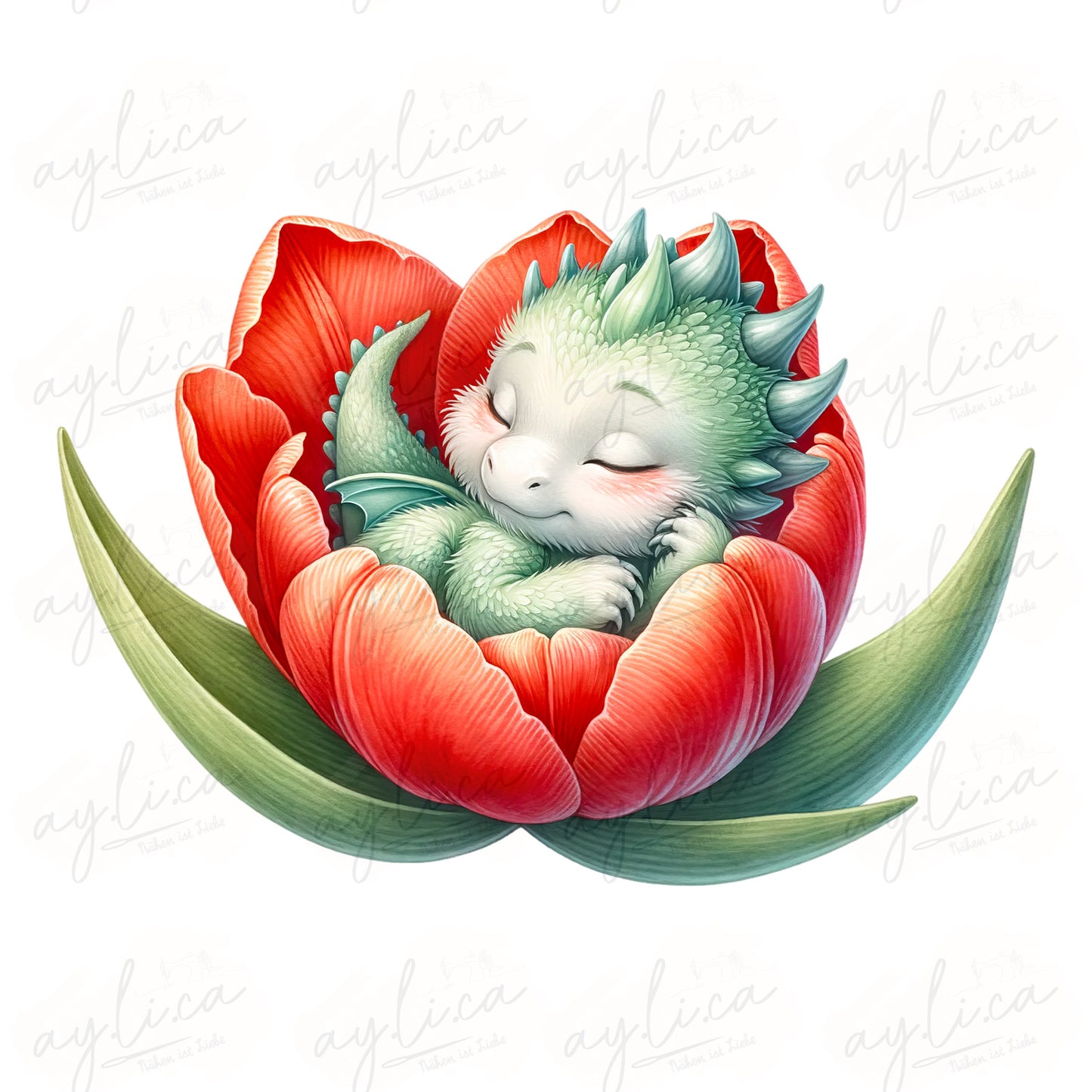 BÜGELBILD SLEEPING DRAGON