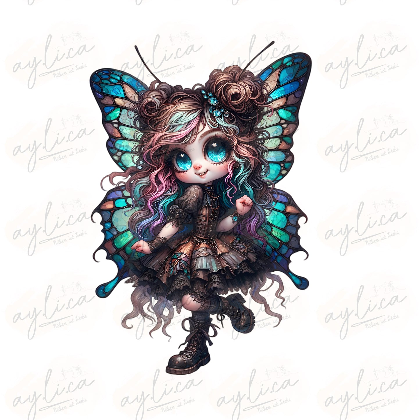 BÜGELBILD GOTHIC FAIRY