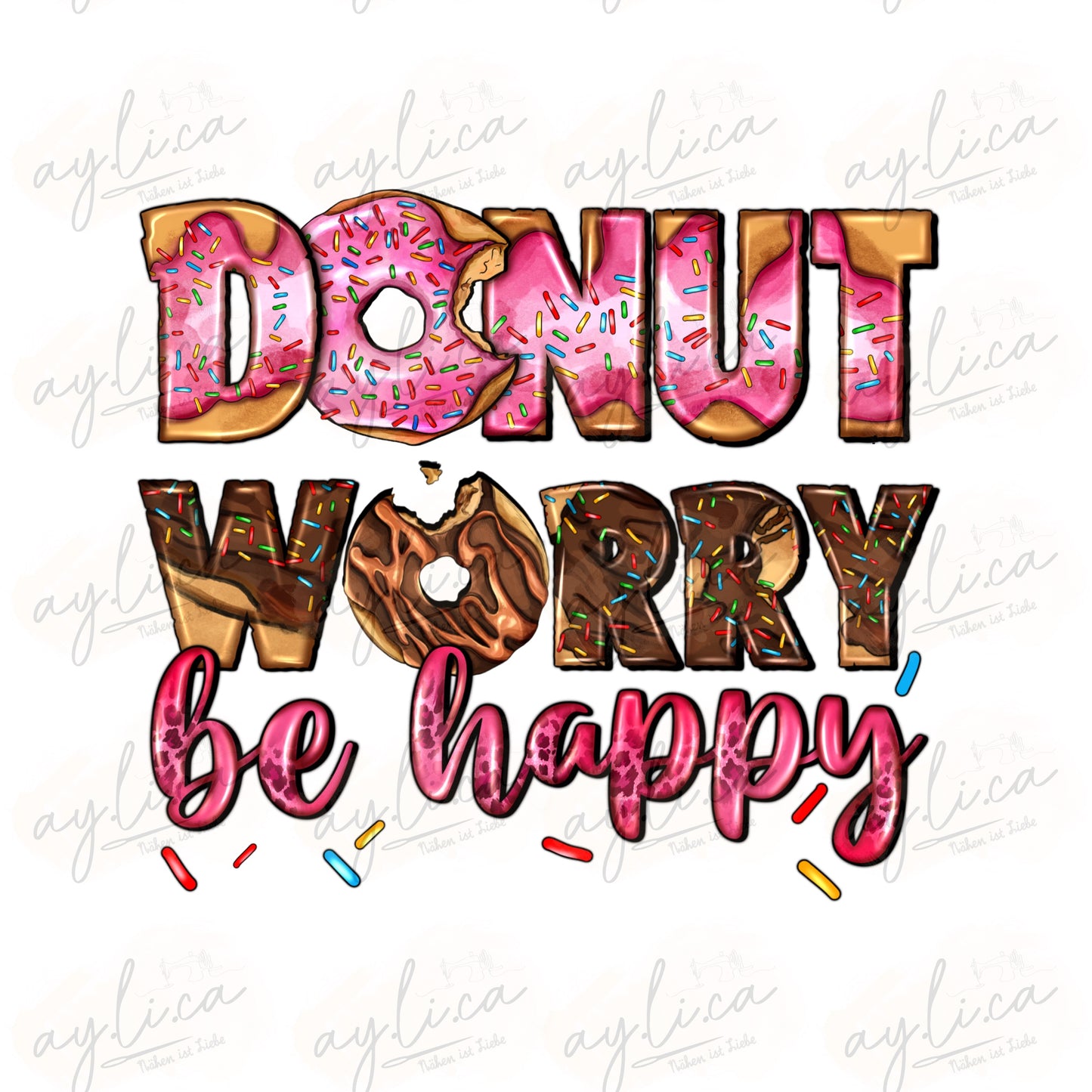 BÜGELBILD DONUT WORRY in 2 Größen