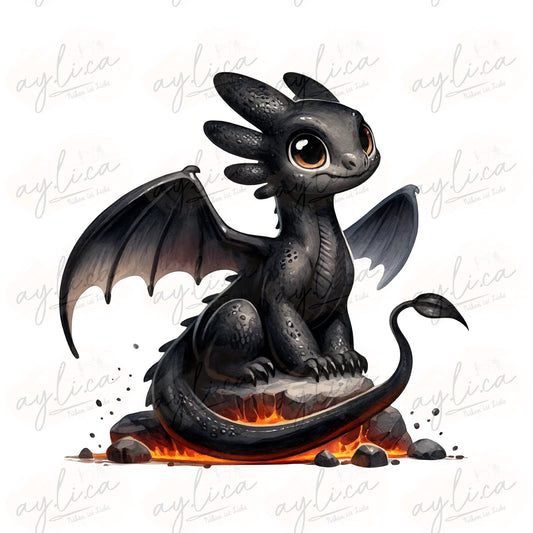 BÜGELBILD FEUERDRACHE