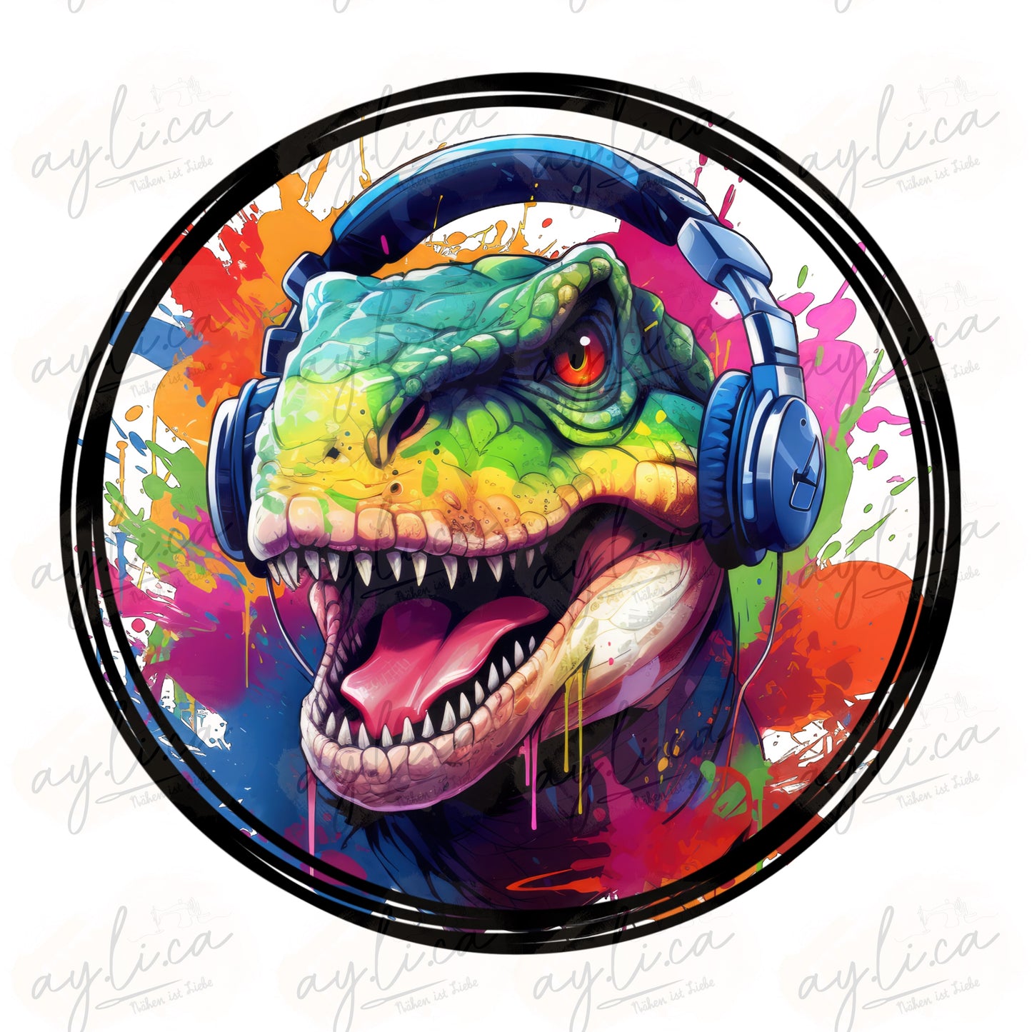 BÜGELBILD PATCH T-REX in 2 Größen