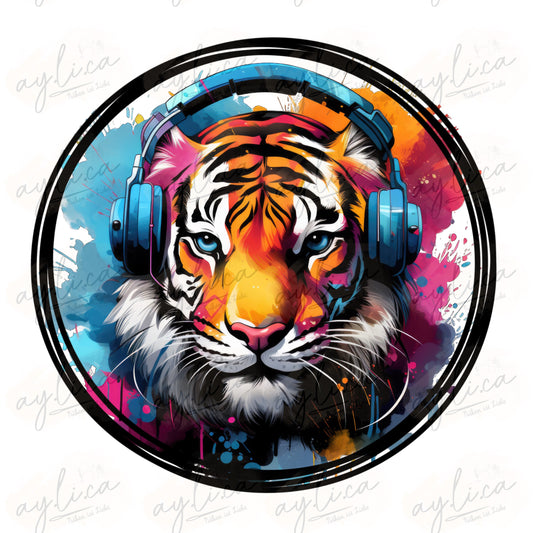 BÜGELBILD PATCH TIGER in 2 Größen