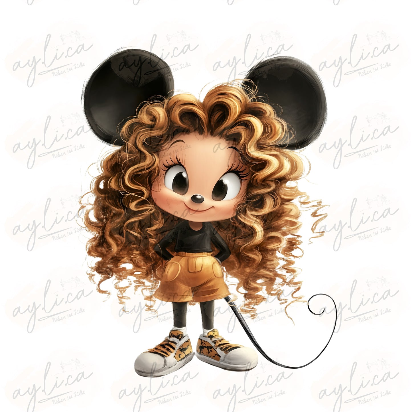 BÜGELBILD MRS. MOUSE