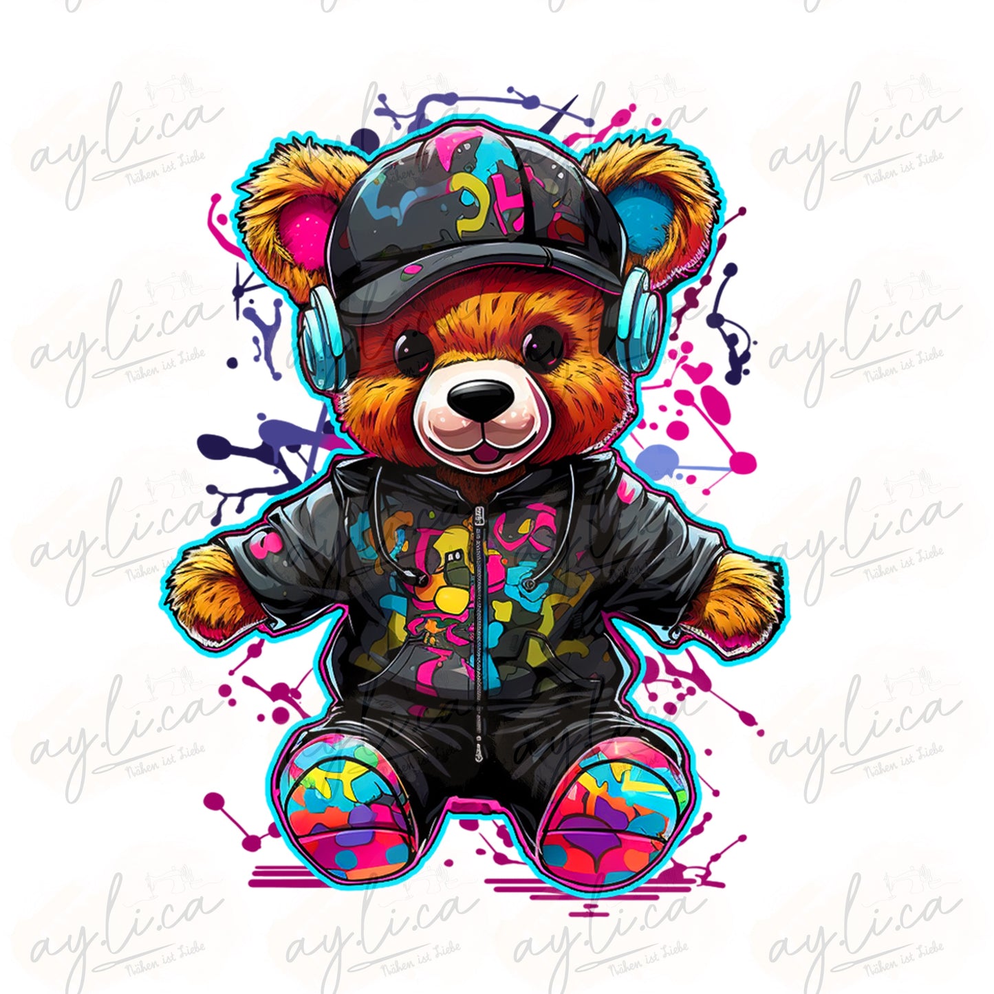 BÜGELBILD HIPHOP TEDDY
