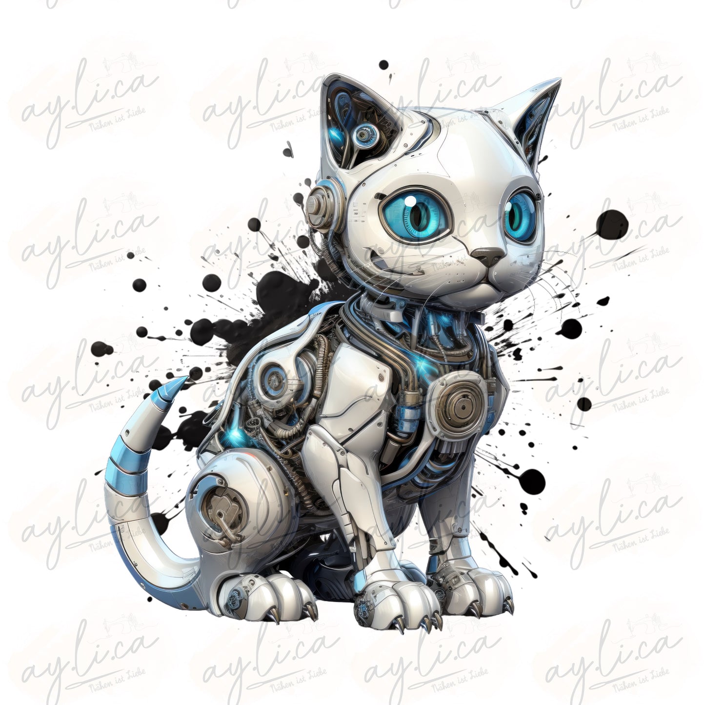 BÜGELBILD CYBER CAT