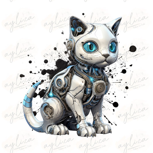 BÜGELBILD CYBER CAT