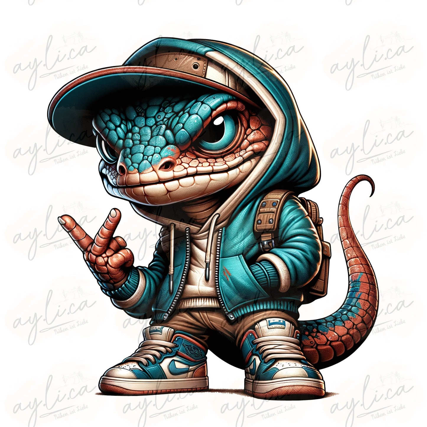 BÜGELBILD STREETWEAR ECHSE