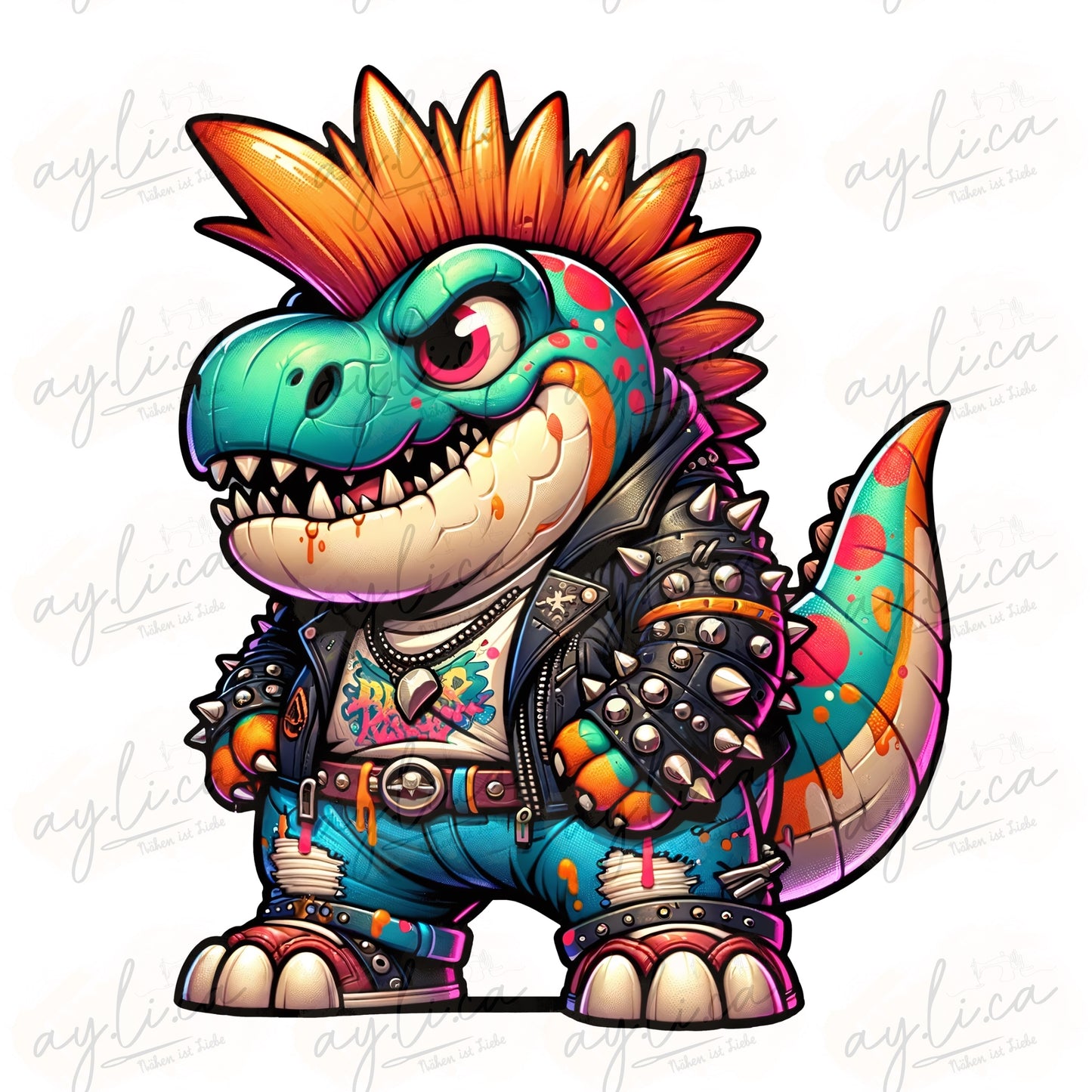 BÜGELBILD FREAKY DINO