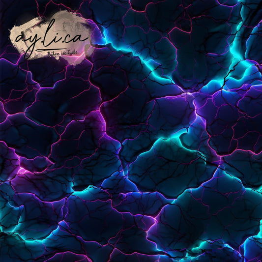 NEON BROKEN STONES BLAU/LILA Überbreite 180cm Jersey