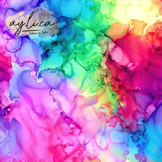 ALKOHOL INK MULTICOLOR Überbreite 180cm Jersey