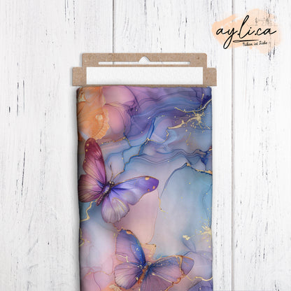 ALKOHOL INK BUTTERFLY Überbreite 180cm Jersey