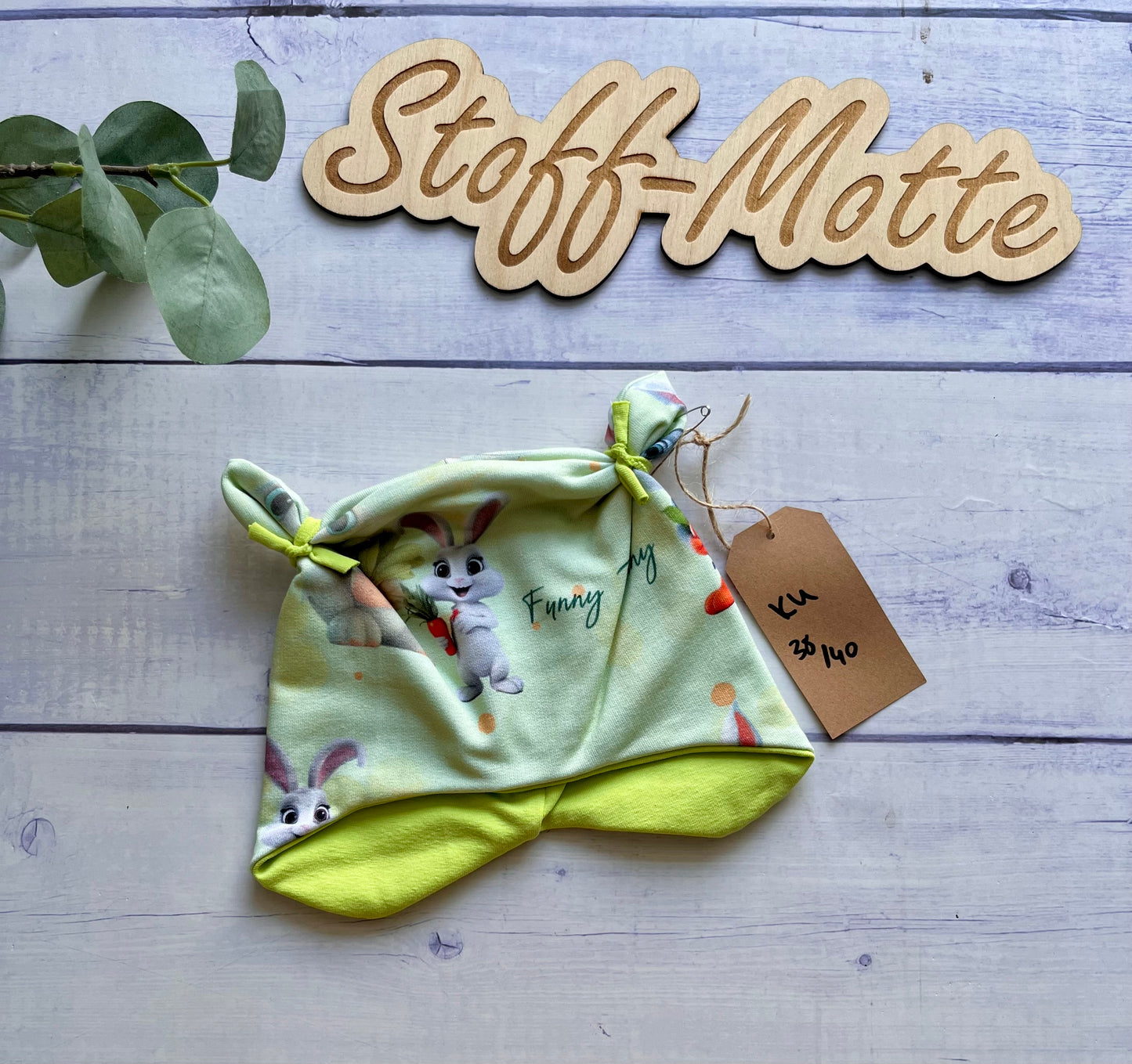 MÜTZE ZIPFELCHEN „Häschen“ KU38/40cm