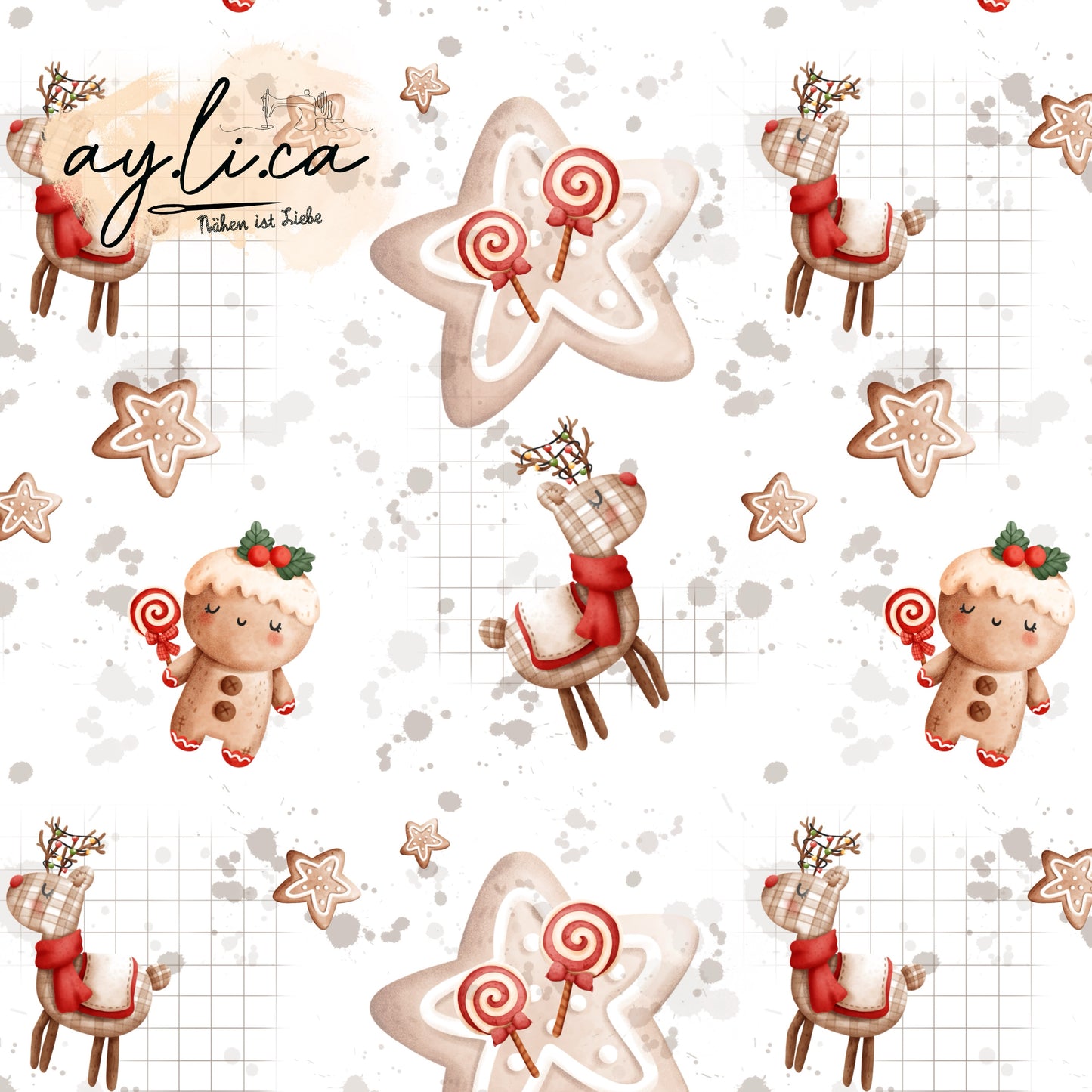 SÜSSE WEIHNACHT Baumwolljersey EXKLUSIV