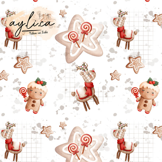 SÜSSE WEIHNACHT Baumwolljersey EXKLUSIV