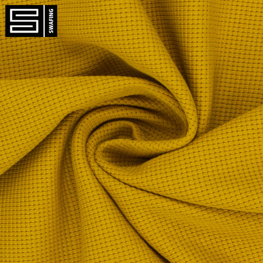 WAFFELJERSEY - CLARISSA VON SWAFING senfgelb