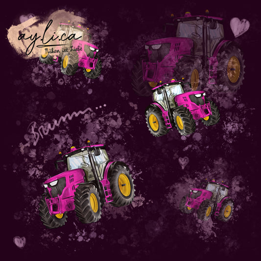 TRAKTORLIEBE DARKLILA exklusiv French Terry