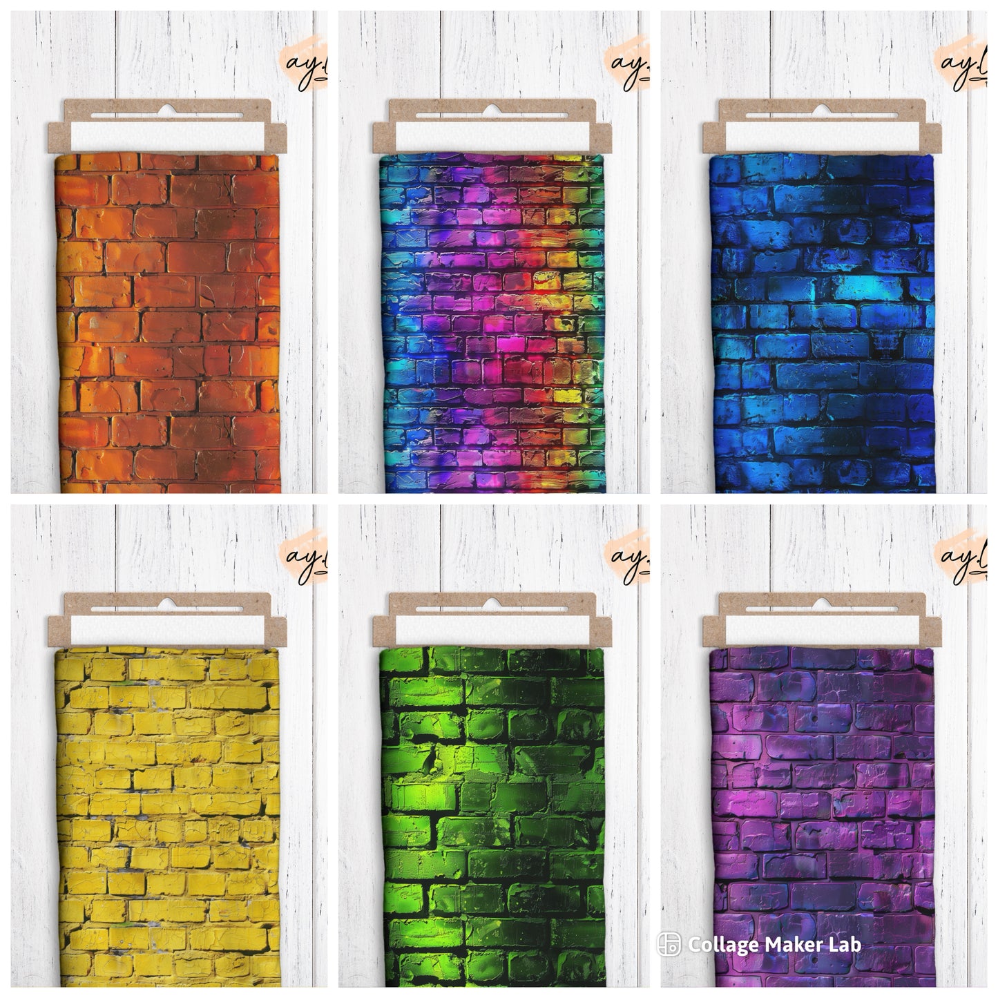 BRICKS #2 in 6 Farben