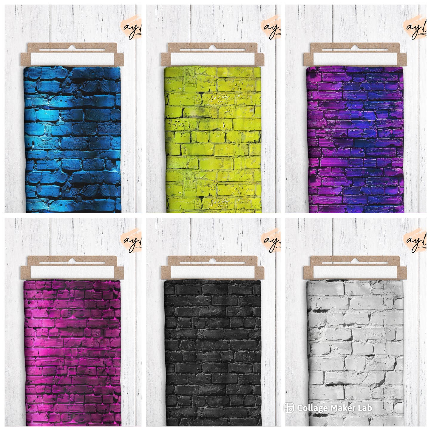 BRICKS #1 in 6 Farben