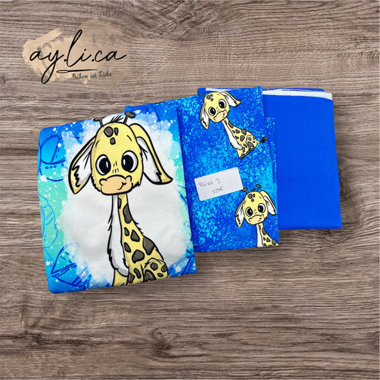 SALE PAKET GIRAFFE BLAU PANEL & 2 Meter Kombistoff SALE