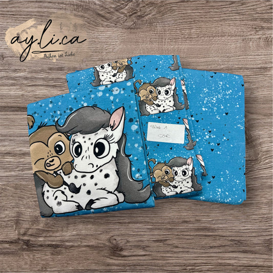 SALE PAKET PONY&AFFE HELLBLAU PANEL & 2 Meter KOMBI SALE