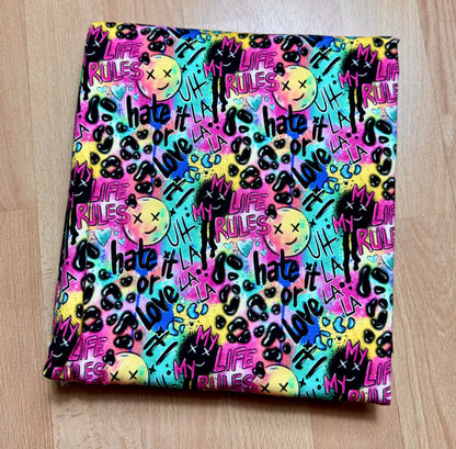 HATE IT OR LOVE IT BUNT Überbreite 180cm French Terry