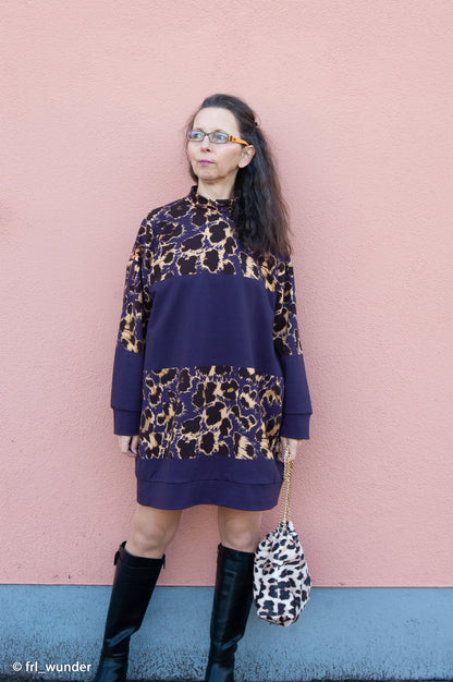 GEOLUXE STOFF FRENCH TERRY kibadoo VON SWAFING violett !SALE!