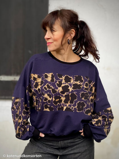 GEOLUXE STOFF FRENCH TERRY kibadoo VON SWAFING violett !SALE!