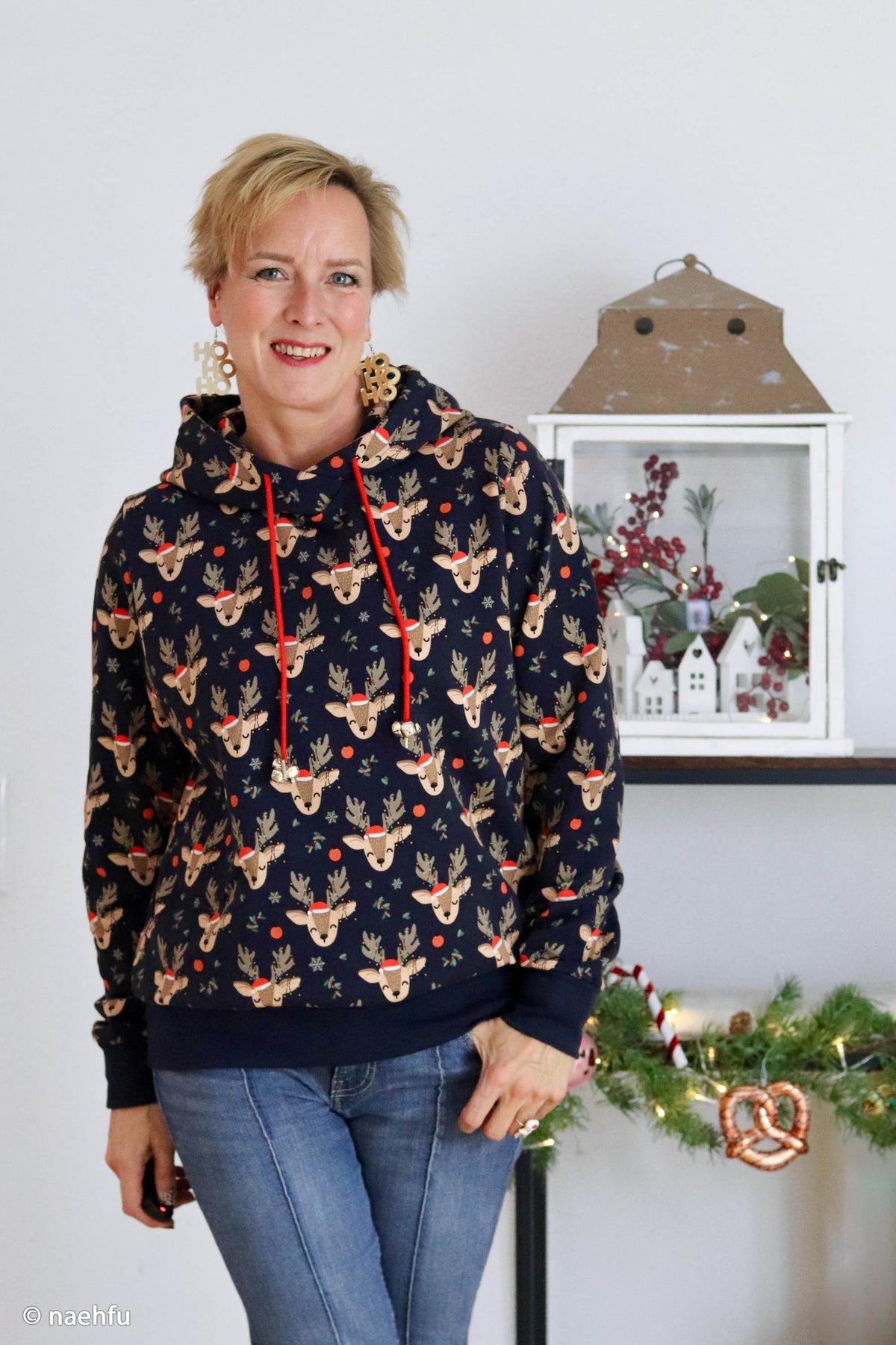 XMAS REHE Sweat angeraut | Swafing